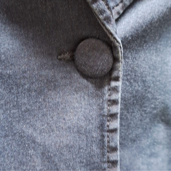 NWT DG2 Diane Gilman FLEX STRETCH Tailored 1-Button Blazer, Indigo Denim Jacket - Picture 5 of 12